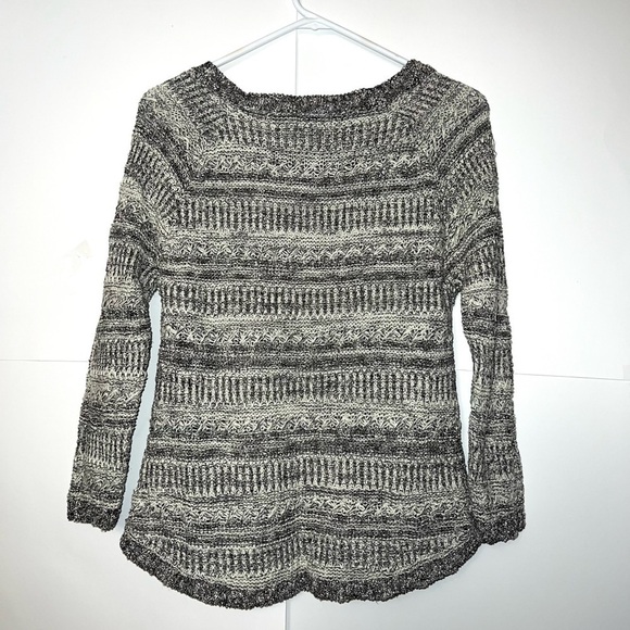 Lucky Brand Black White Knit Sweater Size Large - Picture 4 of 6
